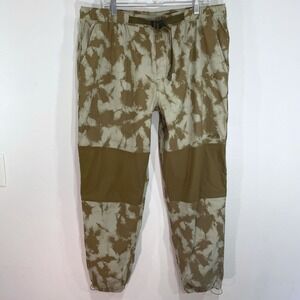 The North Face‎ Mens XL Olive Green Camo Hiking Pants Belt Waist Joggers Nylon